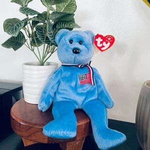 Blue bear beanie baby